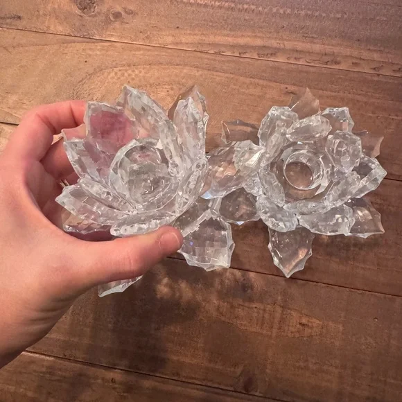 2 Shannon Crystal taper candle holders - Picture 4 of 12